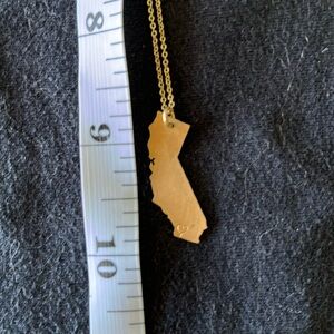 18 inch necklace with a heart over San Diego.